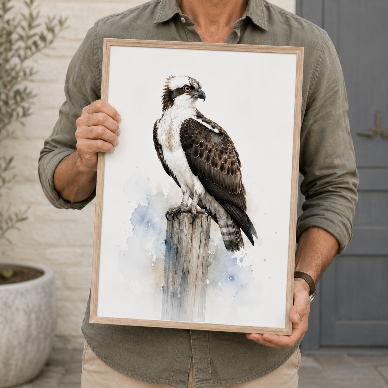 Eastern Osprey Watercolour Wall Art Print