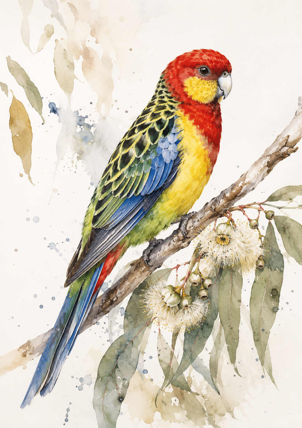 Watercolour Western Rosella Print, Native Australian Bird Art. - Image 7