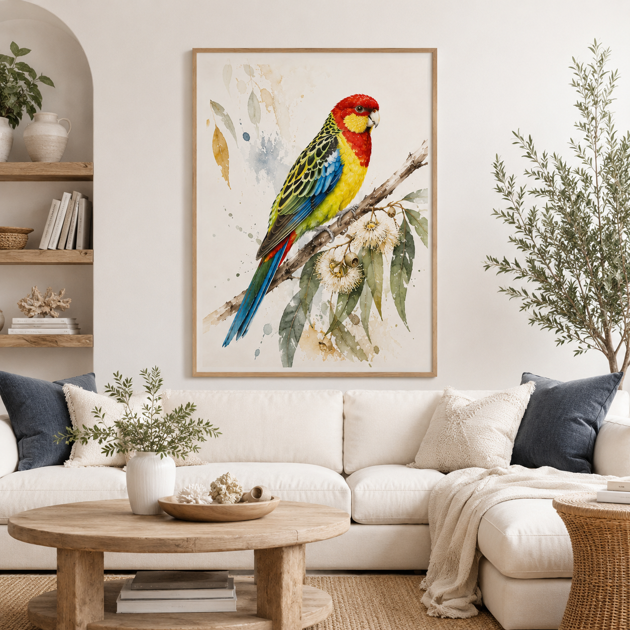 Watercolour Western Rosella Print, Native Australian Bird Art. - Image 3