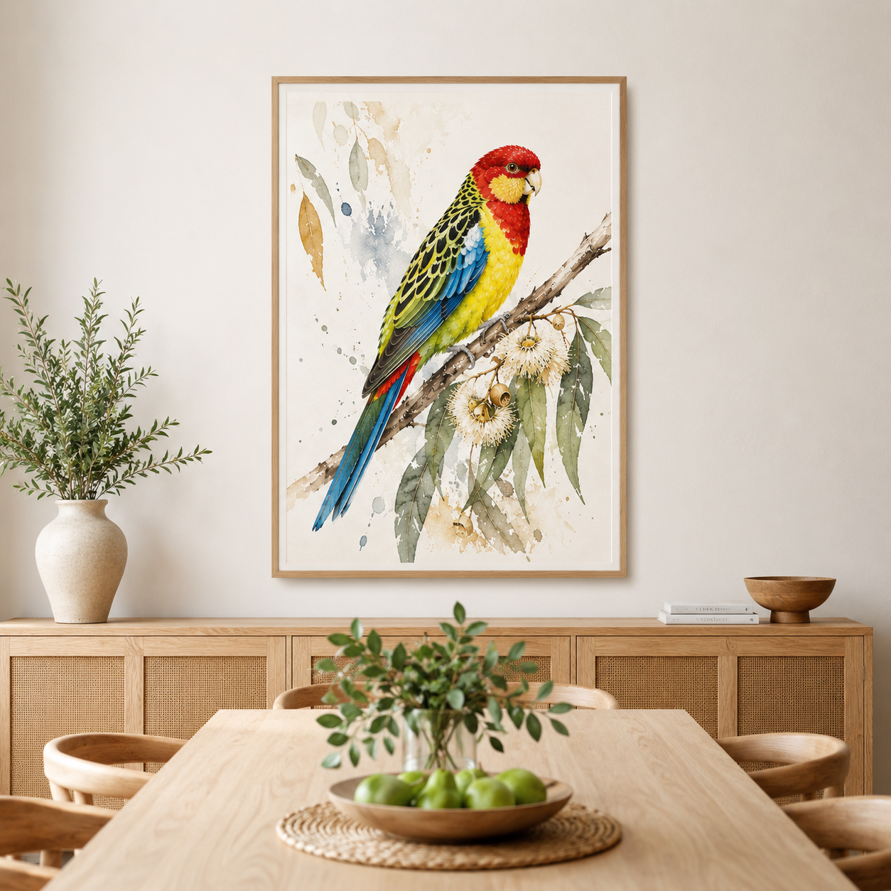 Watercolour Western Rosella Print, Native Australian Bird Art. - Image 2
