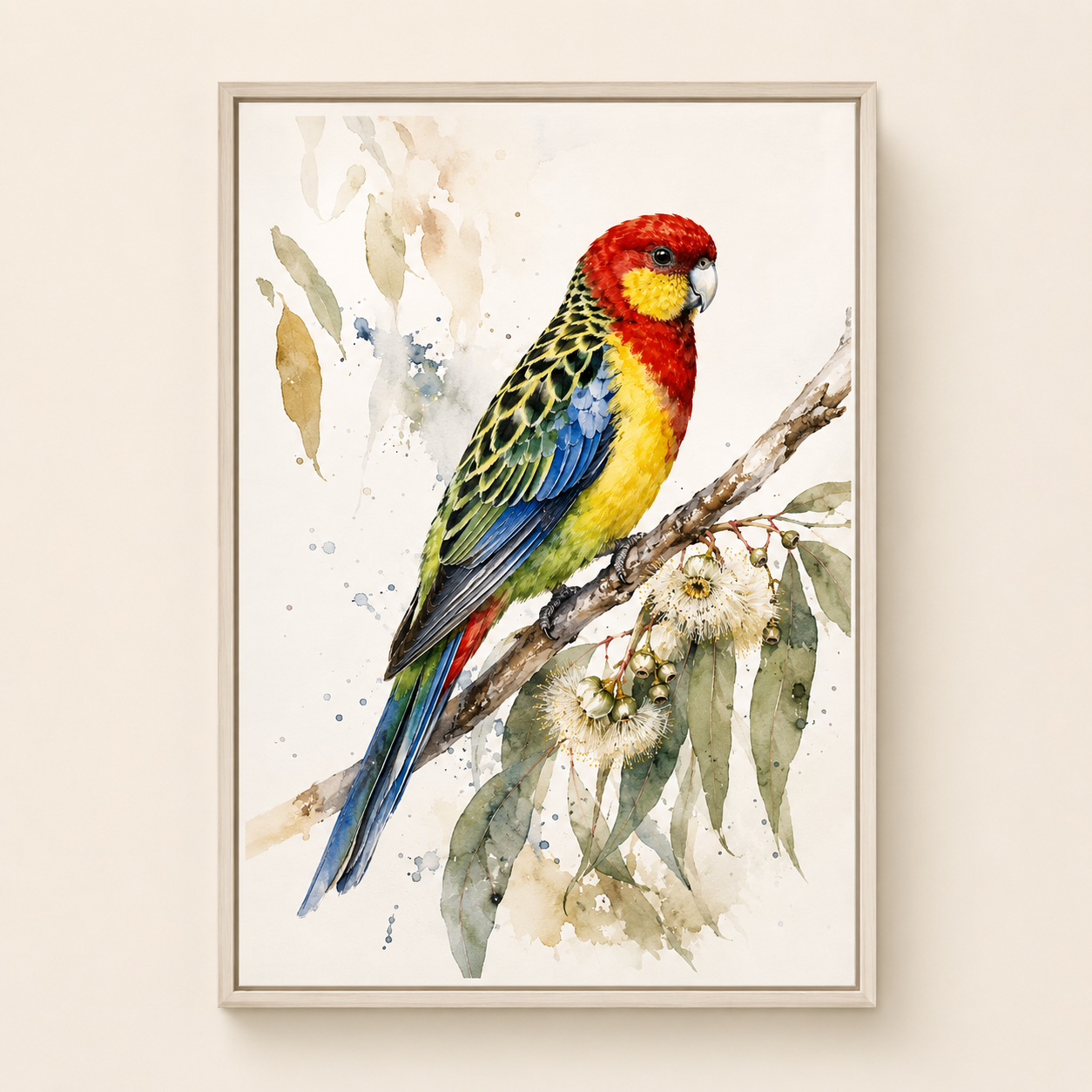 Watercolour Western Rosella Print, Native Australian Bird Art. - Image 4