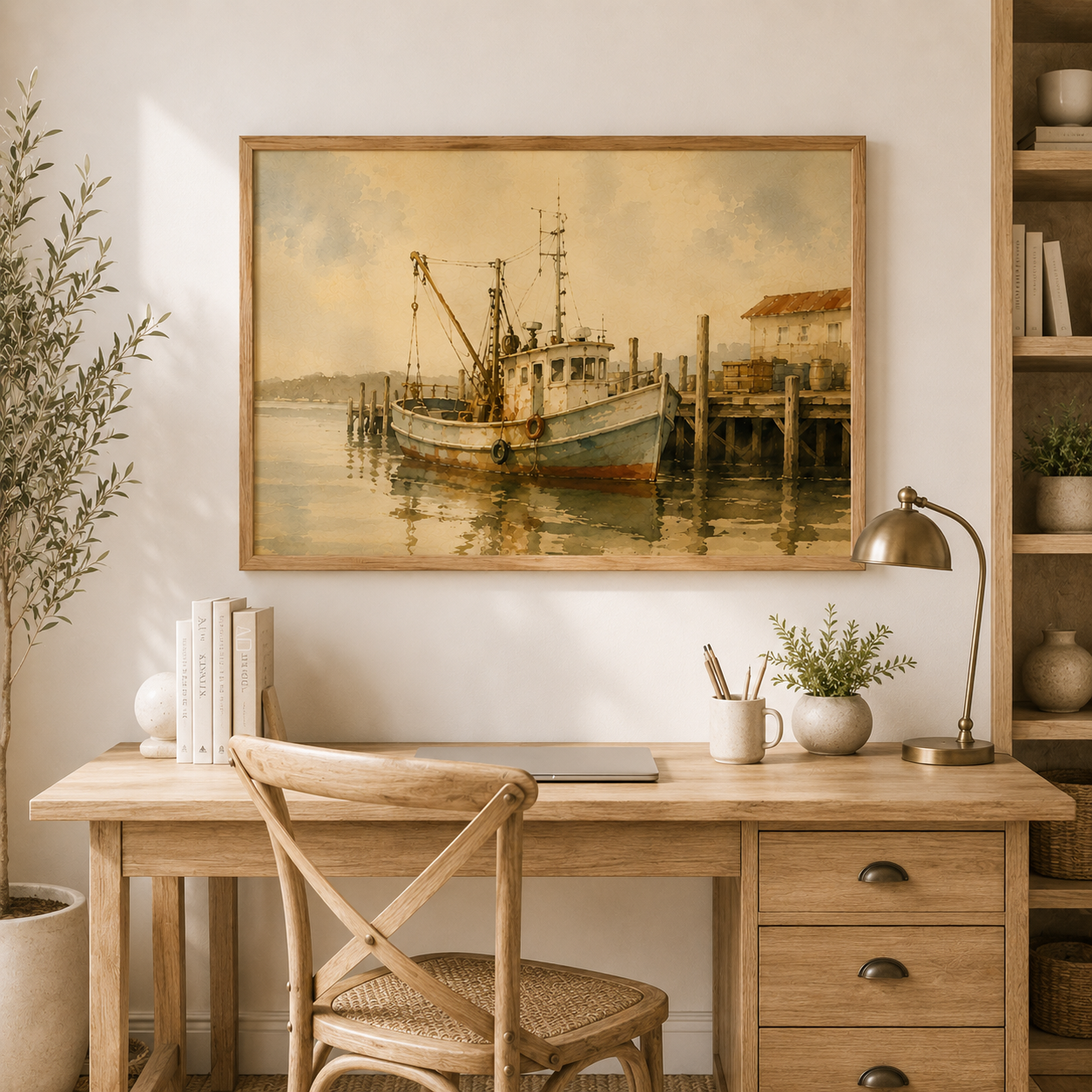 Vintage Fishing Boat Watercolour Print | Rustic Coastal Nautical Wall Art - Image 7